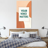 Jouw stem telt 3 canvas afdruk (Insitu (Slaapkamer))