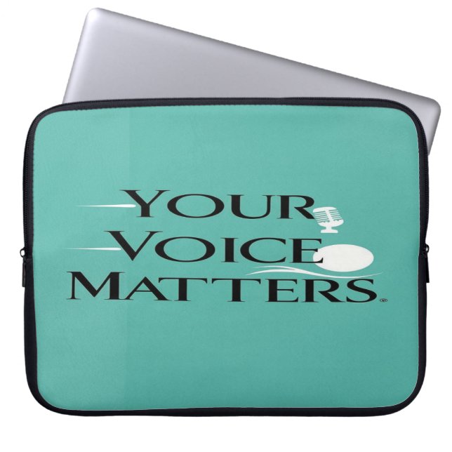 Jouw stem telt mee laptop sleeve (Voorkant)