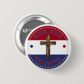 Jouw Stem Telt met Kruis Ronde Button 5,7 Cm (Voorkant /achterkant)