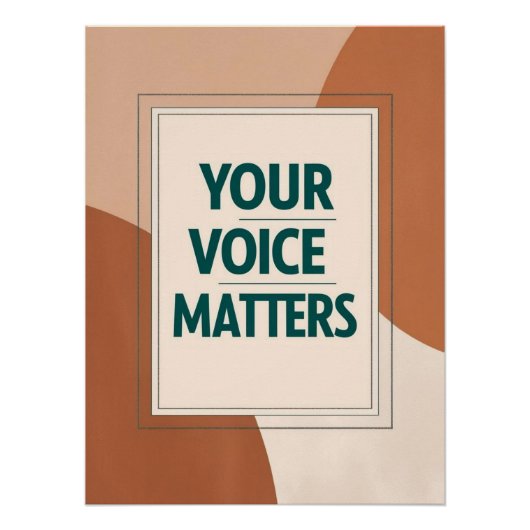 Jouw stem telt optie 3 perfect poster (Voorkant)