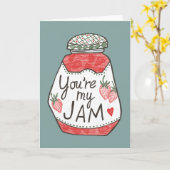 JOUW STRAWBERRY ILLUSTRATIE Aangepaste Liefde Kaart (Gele Bloem)