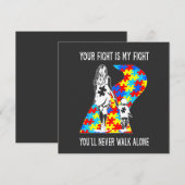 Jouw Strijd Is Mijn Strijd Legpuzzel Lint Autisme Kaart (Voorkant / Achterkant)
