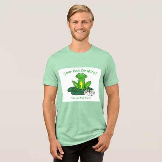 Jouw Stulp of de Mijne - Heren Lichtgroen Tri-Blend Shirt (Voorkant volledig)