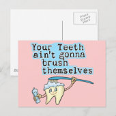 Jouw Tedh Aint Gonna Borstel zelf. Briefkaart (Voorkant / Achterkant)