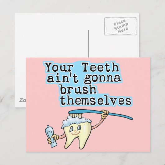 Jouw Tedh Aint Gonna Borstel zelf. Briefkaart (Voorkant / Achterkant)