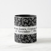 Jouw tekst: 100ste verjaardag nummer Patroon Goud Mok (Midden)