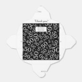 Jouw tekst 50th Birthday Number Pattern Black/Whit Bedankdoosjes (Uitgevouwen)