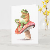 Jouw tekst aan de binnenkant toevoegen | Froggy op Kaart (Gele Bloem)