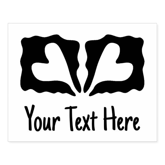 Jouw tekst aangepaste harten rubberstempel (Afrduk)