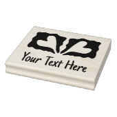 Jouw tekst aangepaste harten rubberstempel (Stempel)