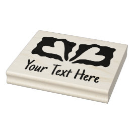 Jouw tekst aangepaste harten rubberstempel
