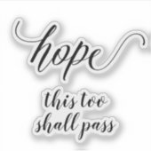 Jouw tekst aangepaste kalligrafie sticker (Voorkant)