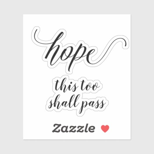 Jouw tekst aangepaste kalligrafie sticker (Vel)