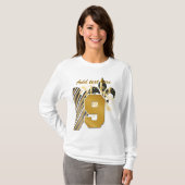 Jouw tekst aanpassen, fleur de lis t-shirt (Voorkant volledig)