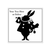 Jouw tekst Alice in Wonderland  konijn Rubberstempel (Afrduk)