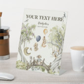 Jouw tekst Barly Wait Baby shower Reclamebord Met Voetstuk (Insitu)