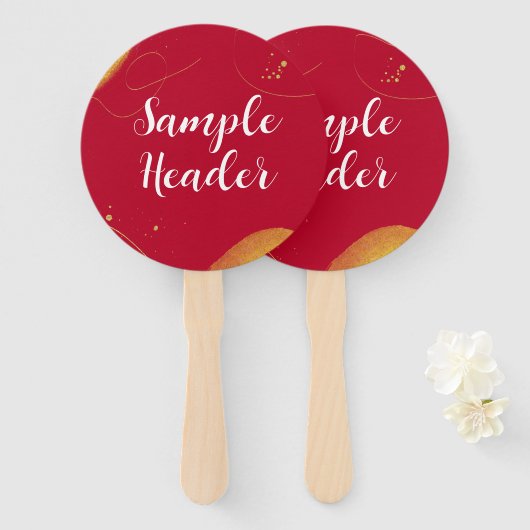 Jouw tekst | Bevorderingsmoderne bedrijfshandleidi Handwaaier (Voorkant en achterkant)