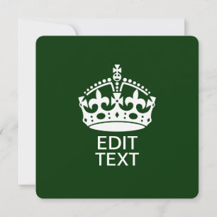 Jouw tekst BLIJF KALM KROON op Groen Personaliseer