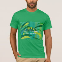 Jouw tekst Blue Green Yellow Chameleon Tshirts