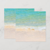 Jouw tekst Blue Zee Waves Seaside Beach Sand toevo Notitiekaartje (Voorkant / Achterkant)