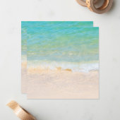 Jouw tekst Blue Zee Waves Seaside Beach Sand toevo Notitiekaartje (Voorkant / Achterkant in situ)