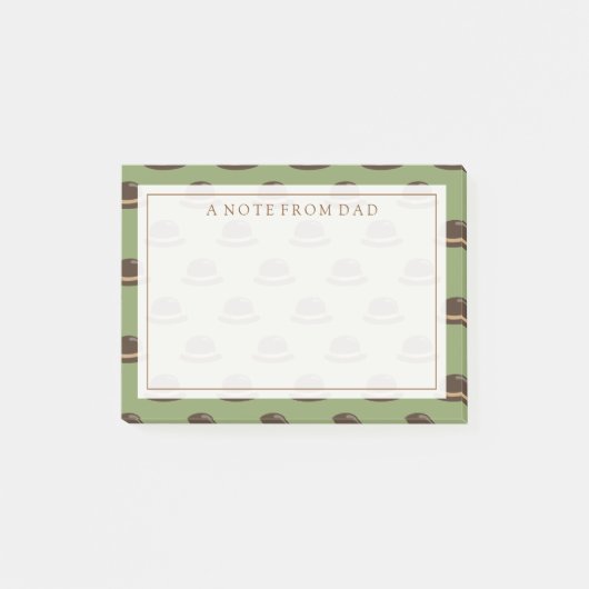 Jouw tekst | Bowler Petten Bruin en Groen Post-it® Notes (Voorkant)