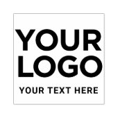 Jouw tekst Business Name Logo Simple Rubberstempel (Afrduk)