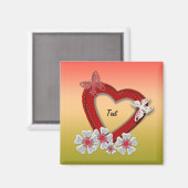 Jouw tekst, cadeaulabels, bruiloft magneet (Voorkant / Achterkant)