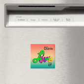 Jouw tekst, cadeaulabels, bruiloft, vakantie magneet (Insitu (Vaatwasser))