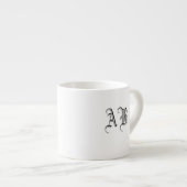 Jouw tekst Ceramic Espresso Mok Monogram Sjabloon (Voorkant rechts)