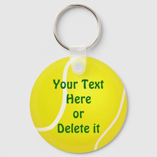 JOUW TEKST CHEAP Tennis Sleutelhangers onder $4.00 (Voorkant)
