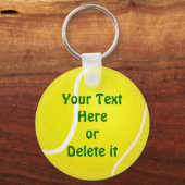 JOUW TEKST CHEAP Tennis Sleutelhangers onder $4.00 (Voorkant)