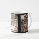 Jouw tekst/Color Alice in Wonderland Rackham Art Koffiemok (Voorkant rechts)
