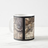 Jouw tekst/Color Alice in Wonderland Rackham Art Koffiemok (Voorkant links)
