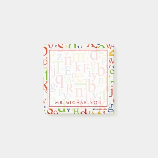 Jouw tekst | Colorful Alphabet Post-it® Notes (Voorkant)