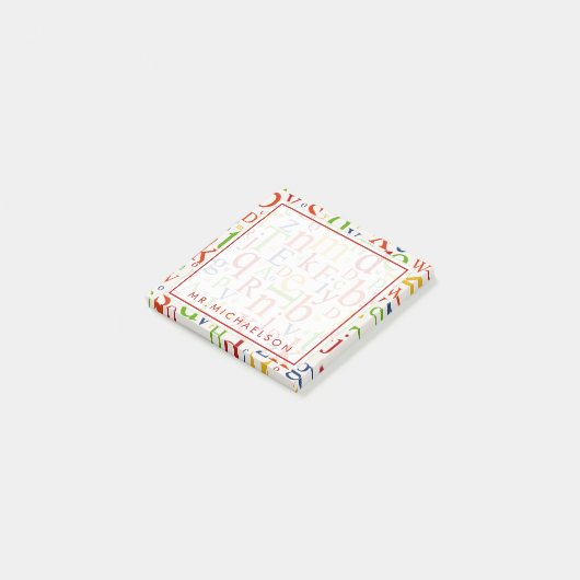 Jouw tekst | Colorful Alphabet Post-it® Notes (Schuin)