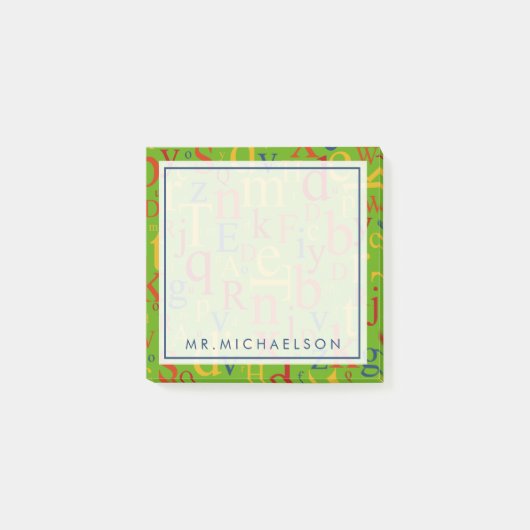 Jouw tekst | Colorful Alphabet Post-it® Notes (Voorkant)