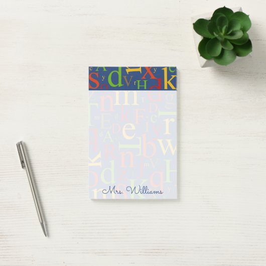 Jouw tekst | Colorful Alphabet Post-it® Notes (Kantoor)