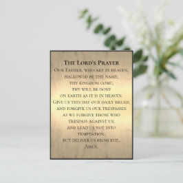 Jouw tekst/Colour Lord's Prayer Bible Beige Glow Briefkaart
