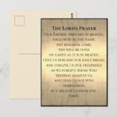 Jouw tekst/Colour Lord's Prayer Bible Beige Glow Briefkaart (Voorkant / Achterkant)