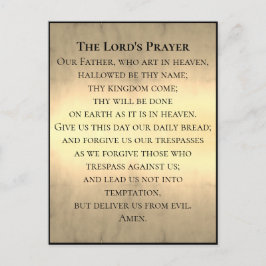 Jouw tekst/Colour Lord's Prayer Bible Beige Glow Briefkaart