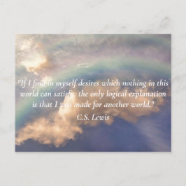 Jouw tekst CS Lewis Made voor een andere wereldreg Briefkaart