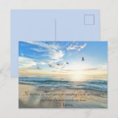 Jouw tekst CS Lewis Quote Heaven is ons thuisstran Briefkaart (Voorkant / Achterkant)