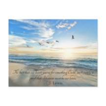 Jouw tekst CS Lewis Quote Heaven is ons thuisstran