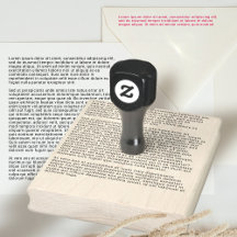 Jouw tekst Custom Giant Rubber Stamp Modern Eenvou