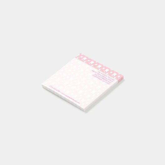 Jouw tekst | Cute Teeth Dental Office Post-it® Notes (Schuin)