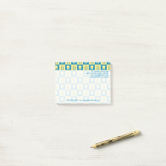 Jouw tekst | Cute Teeth Dental Office Post-it® Notes (Op bureau)