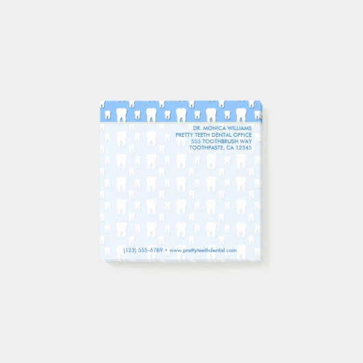 Jouw tekst | Cute Teeth Dental Office Post-it® Notes (Voorkant)