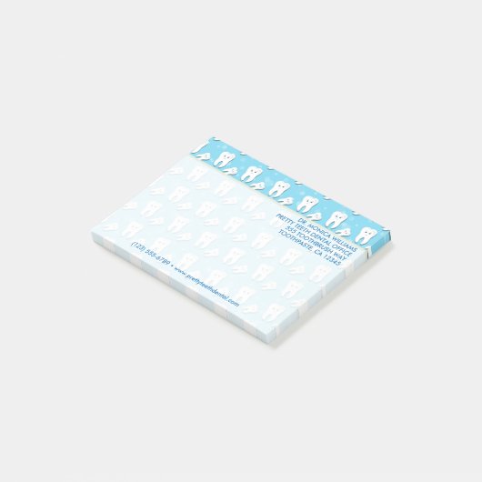 Jouw tekst | Cute Teeth Dental Office Post-it® Notes (Schuin)