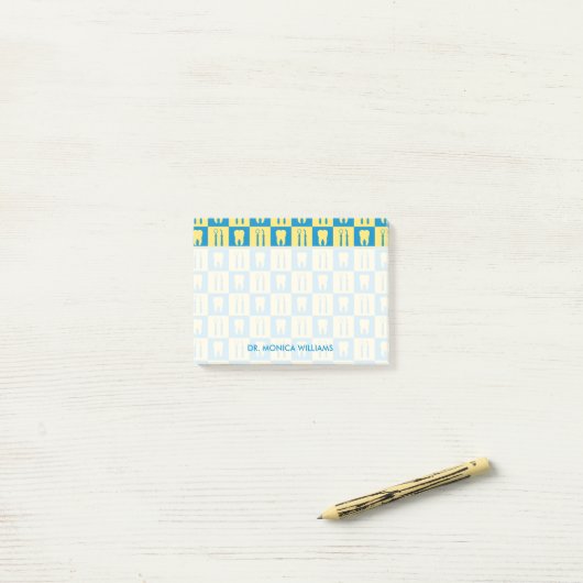 Jouw tekst | Cute Teeth Post-it® Notes (Op bureau)